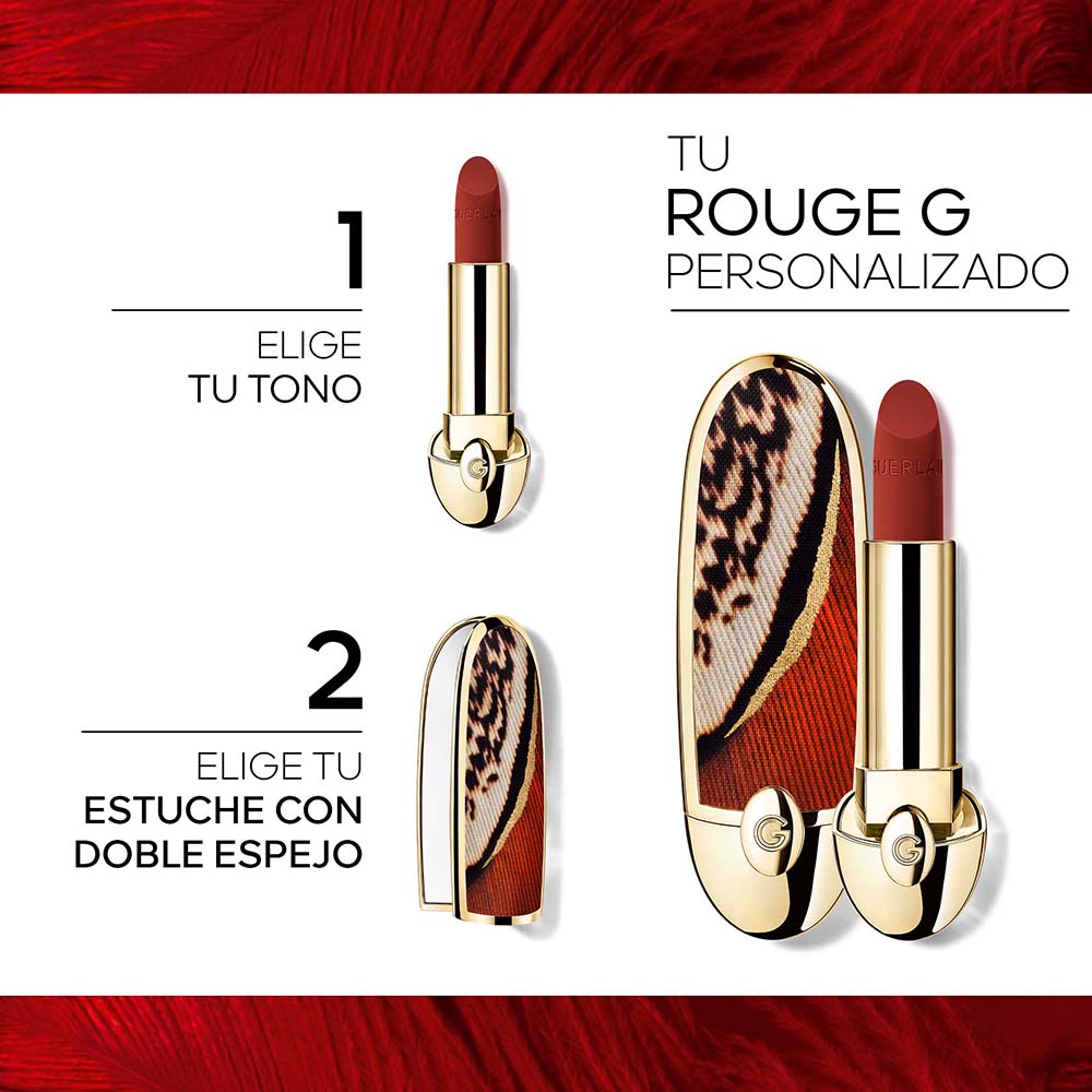 ROUGE G MAJESTIC FEATHERS ESTUCHE JOYA CON DOBLE ESPEJO EDICIÓN LIMITADA (CARCASA PARA BARRA DE LABIOS)